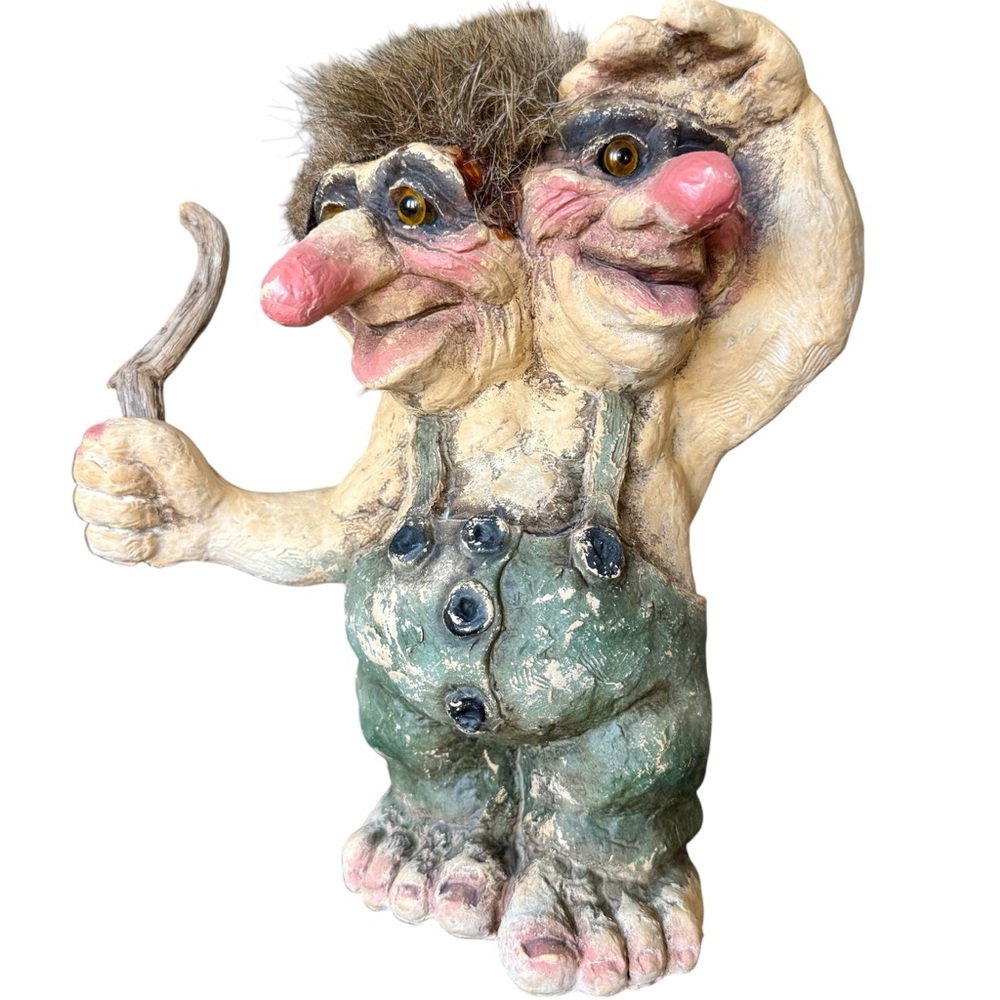 NyForm troll Folk Saga 2 headed Norwegian Vintage EUC